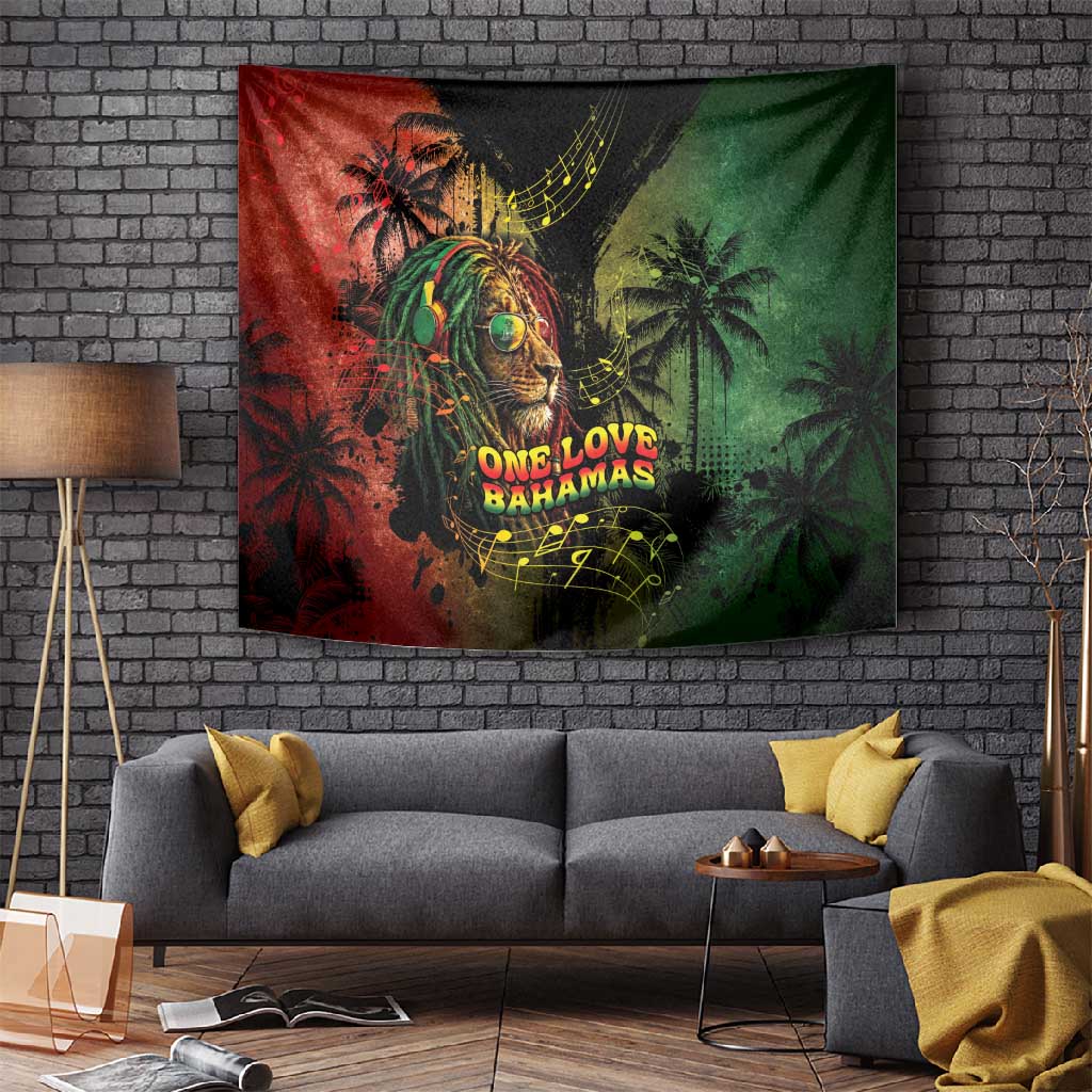 One Love Bahamas Tapestry Rastafarian Lion Reggae Grunge Style