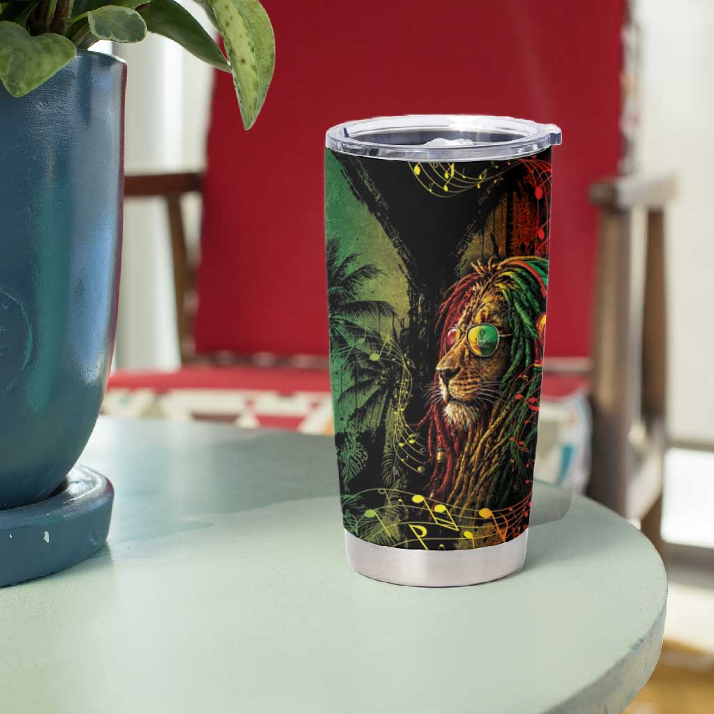 One Love Bahamas Tumbler Cup Rastafarian Lion Reggae Grunge Style