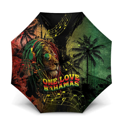 One Love Bahamas Umbrella Rastafarian Lion Reggae Grunge Style
