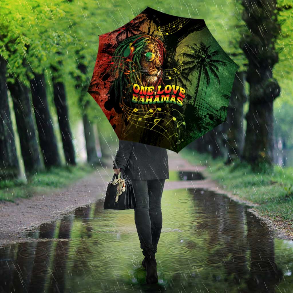 One Love Bahamas Umbrella Rastafarian Lion Reggae Grunge Style