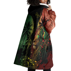One Love Bahamas Wearable Blanket Hoodie Rastafarian Lion Reggae Grunge Style