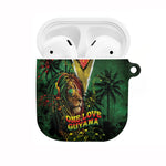 One Love Guyana AirPods Case Rastafarian Lion Reggae Grunge Style