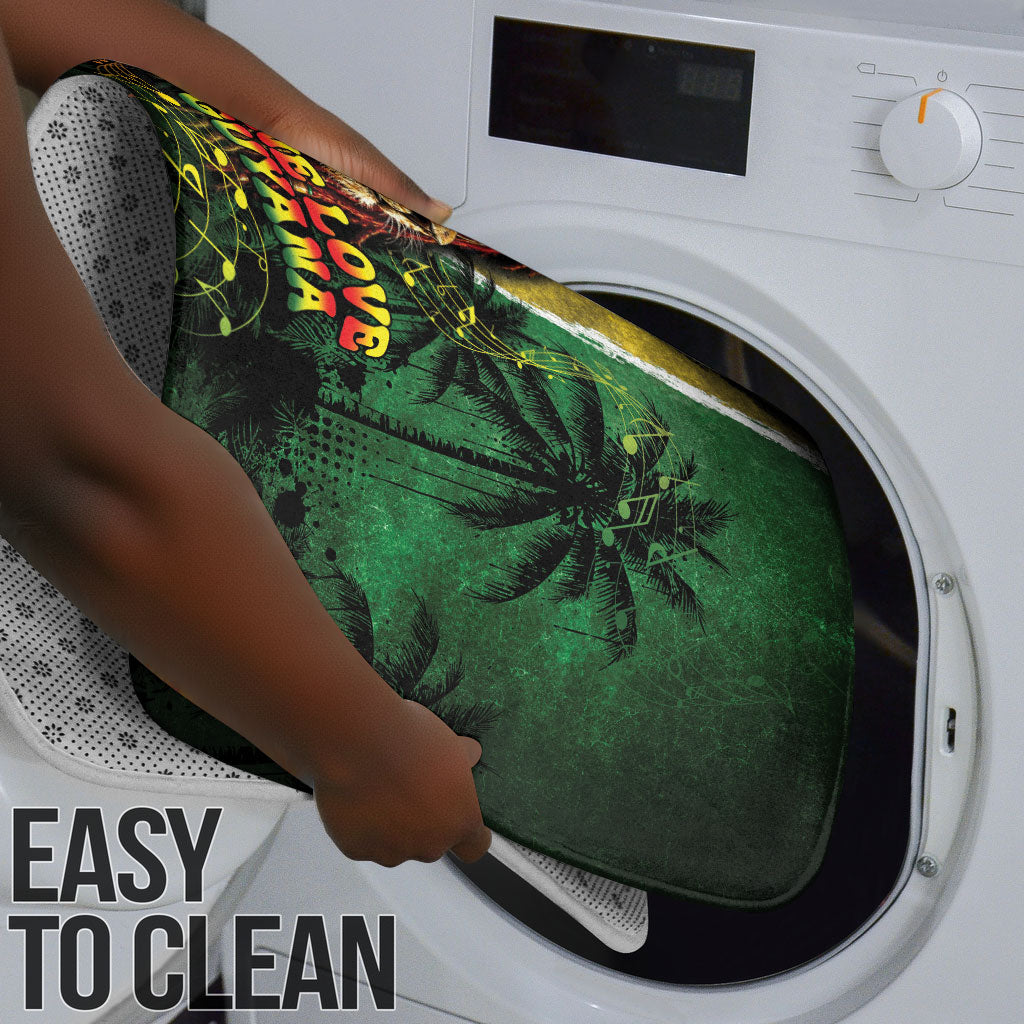 One Love Guyana Bathroom Set Rastafarian Lion Reggae Grunge Style