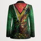 One Love Guyana Blazer Rastafarian Lion Reggae Grunge Style