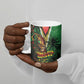 One Love Guyana Ceramic Mug Rastafarian Lion Reggae Grunge Style