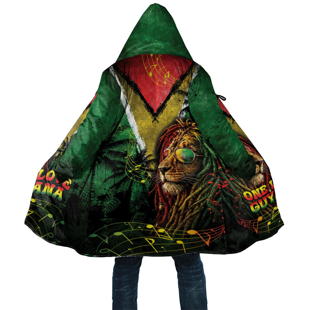 One Love Guyana Cloak Rastafarian Lion Reggae Grunge Style