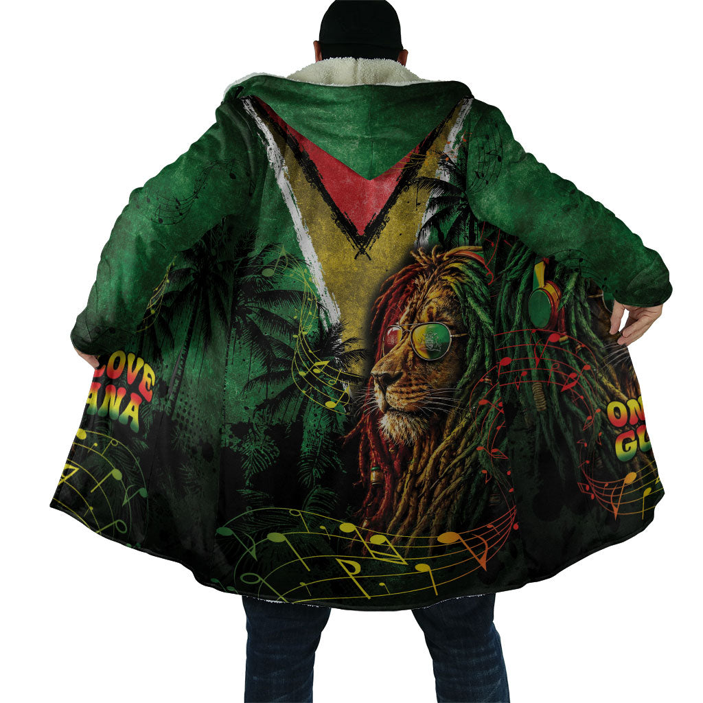 One Love Guyana Cloak Rastafarian Lion Reggae Grunge Style