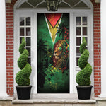One Love Guyana Door Cover Rastafarian Lion Reggae Grunge Style