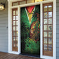 One Love Guyana Door Cover Rastafarian Lion Reggae Grunge Style