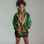 One Love Guyana Hoodie Dress Rastafarian Lion Reggae Grunge Style