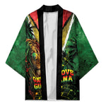 One Love Guyana Kimono Rastafarian Lion Reggae Grunge Style