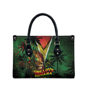One Love Guyana Leather Bag Rastafarian Lion Reggae Grunge Style