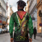 One Love Guyana Long Sleeve Button Shirt Rastafarian Lion Reggae Grunge Style