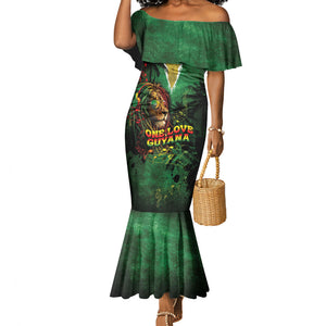 One Love Guyana Mermaid Dress Rastafarian Lion Reggae Grunge Style