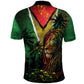 One Love Guyana Polo Shirt Rastafarian Lion Reggae Grunge Style