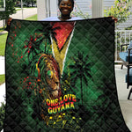 One Love Guyana Quilt Rastafarian Lion Reggae Grunge Style