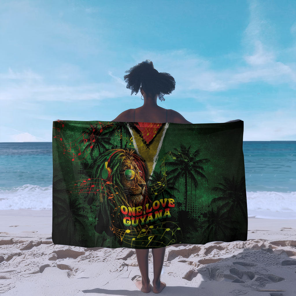 One Love Guyana Sarong Rastafarian Lion Reggae Grunge Style