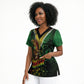One Love Guyana Scrub Top Rastafarian Lion Reggae Grunge Style