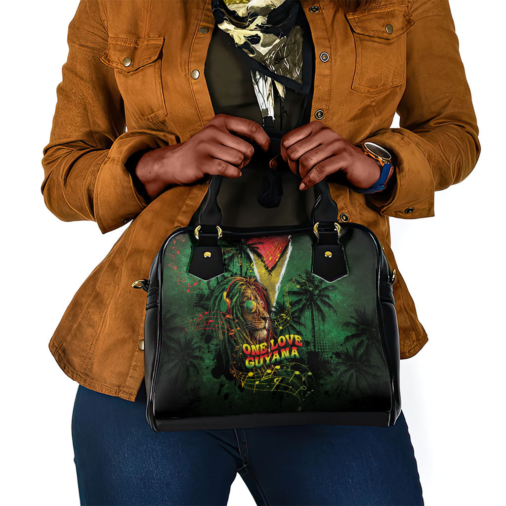 One Love Guyana Shoulder Handbag Rastafarian Lion Reggae Grunge Style