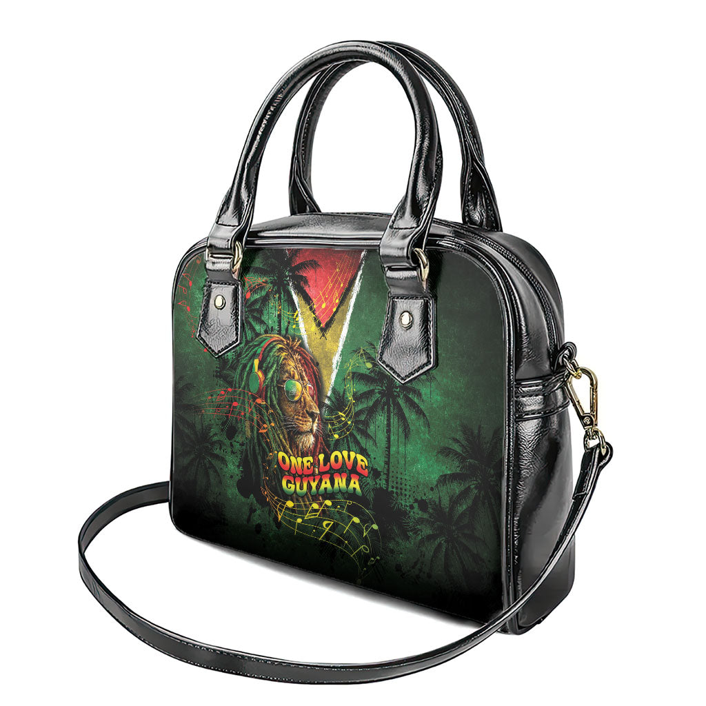 One Love Guyana Shoulder Handbag Rastafarian Lion Reggae Grunge Style