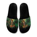One Love Guyana Slide Sandals Rastafarian Lion Reggae Grunge Style