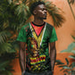 One Love Guyana T shirt Rastafarian Lion Reggae Grunge Style
