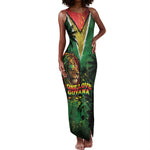 One Love Guyana Tank Maxi Dress Rastafarian Lion Reggae Grunge Style