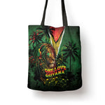 One Love Guyana Tote Bag Rastafarian Lion Reggae Grunge Style