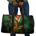 One Love Guyana Travel Bag Rastafarian Lion Reggae Grunge Style