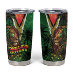 One Love Guyana Tumbler Cup Rastafarian Lion Reggae Grunge Style