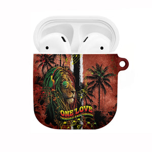 One Love Trinidad And Tobago AirPods Case Rastafarian Lion Reggae Grunge Style