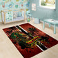 One Love Trinidad And Tobago Area Rug Rastafarian Lion Reggae Grunge Style