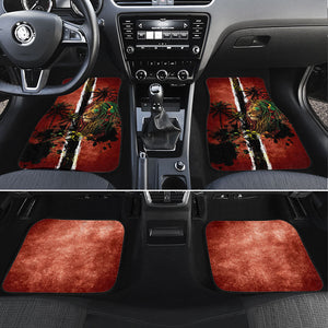 One Love Trinidad And Tobago Car Mats Rastafarian Lion Reggae Grunge Style