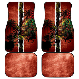 One Love Trinidad And Tobago Car Mats Rastafarian Lion Reggae Grunge Style