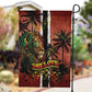 One Love Trinidad And Tobago Garden Flag Rastafarian Lion Reggae Grunge Style