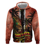 One Love Trinidad And Tobago Hoodie Rastafarian Lion Reggae Grunge Style