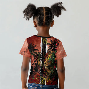 One Love Trinidad And Tobago Kid T shirt Rastafarian Lion Reggae Grunge Style
