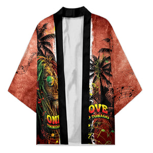 One Love Trinidad And Tobago Kimono Rastafarian Lion Reggae Grunge Style