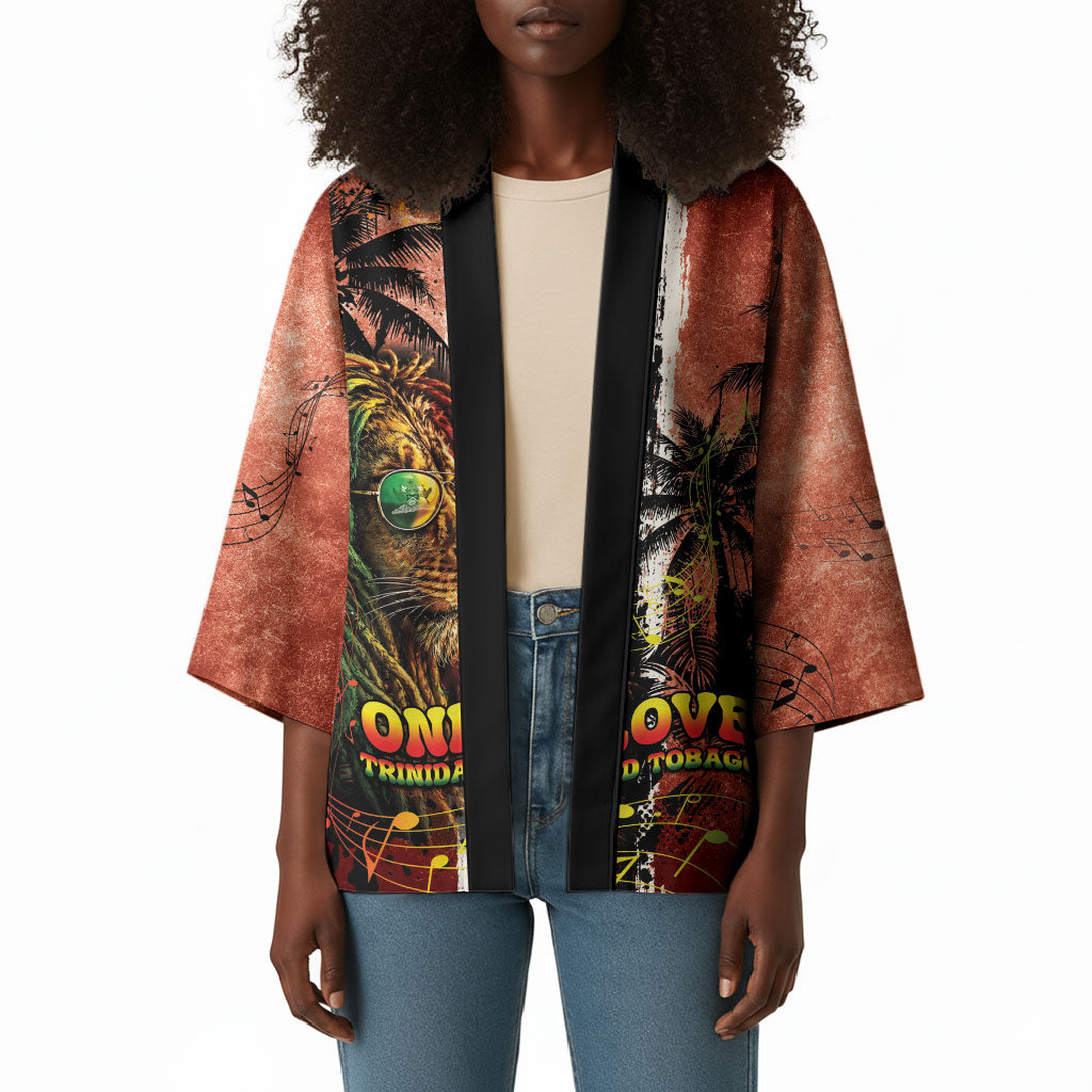 One Love Trinidad And Tobago Kimono Rastafarian Lion Reggae Grunge Style