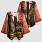 One Love Trinidad And Tobago Kimono Sleeve Blouse Rastafarian Lion Reggae Grunge Style