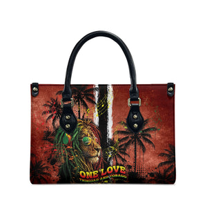 One Love Trinidad And Tobago Leather Bag Rastafarian Lion Reggae Grunge Style