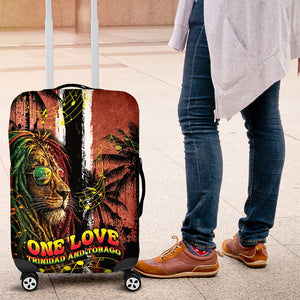One Love Trinidad And Tobago Luggage Cover Rastafarian Lion Reggae Grunge Style
