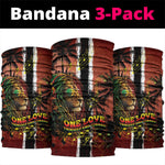 One Love Trinidad And Tobago Neck Gaiter Rastafarian Lion Reggae Grunge Style