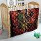 One Love Trinidad And Tobago Quilt Rastafarian Lion Reggae Grunge Style