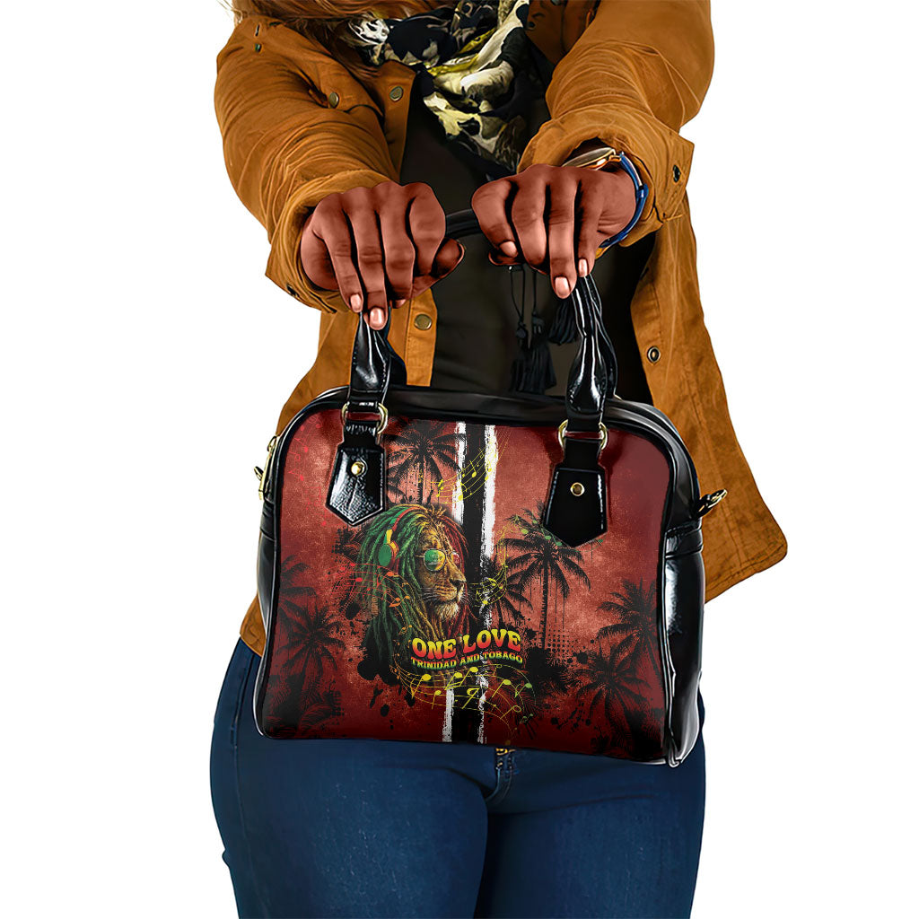 One Love Trinidad And Tobago Shoulder Handbag Rastafarian Lion Reggae Grunge Style