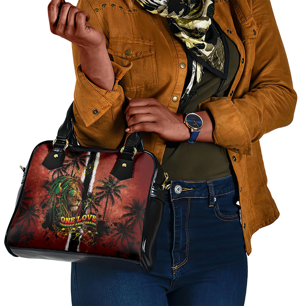 One Love Trinidad And Tobago Shoulder Handbag Rastafarian Lion Reggae Grunge Style