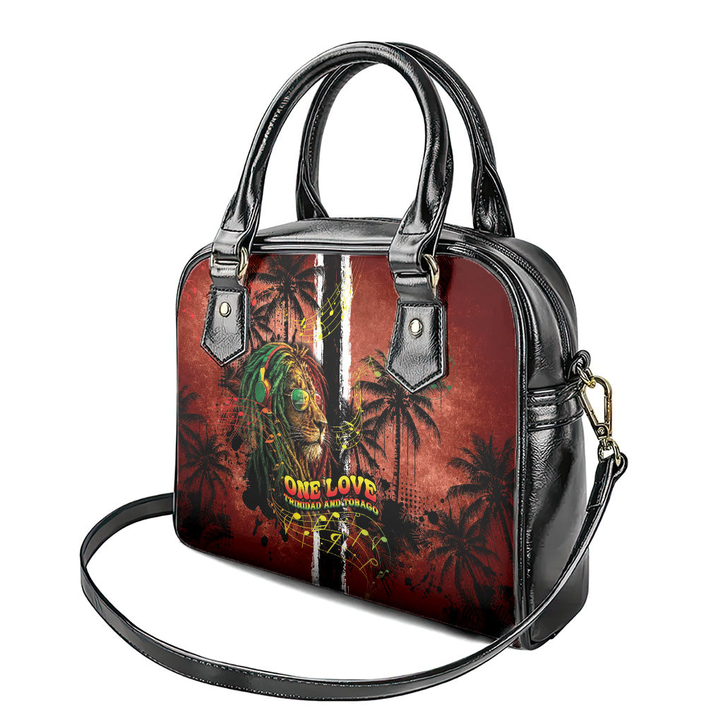 One Love Trinidad And Tobago Shoulder Handbag Rastafarian Lion Reggae Grunge Style