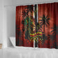 One Love Trinidad And Tobago Shower Curtain Rastafarian Lion Reggae Grunge Style