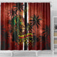 One Love Trinidad And Tobago Shower Curtain Rastafarian Lion Reggae Grunge Style