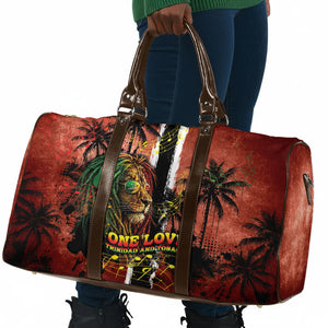 One Love Trinidad And Tobago Travel Bag Rastafarian Lion Reggae Grunge Style